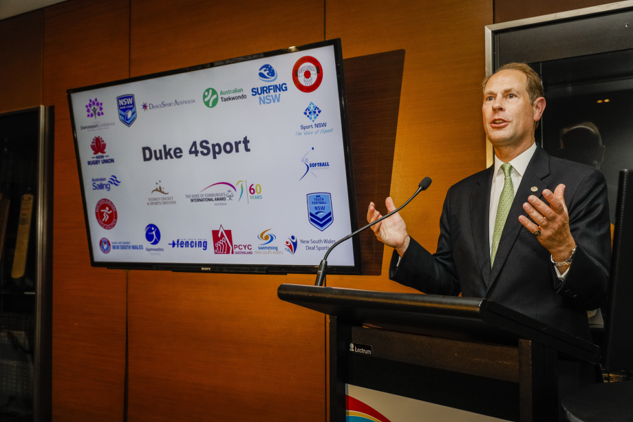 The Earl of Wessex at a Duke 4 Sport event in Sydney, Australia